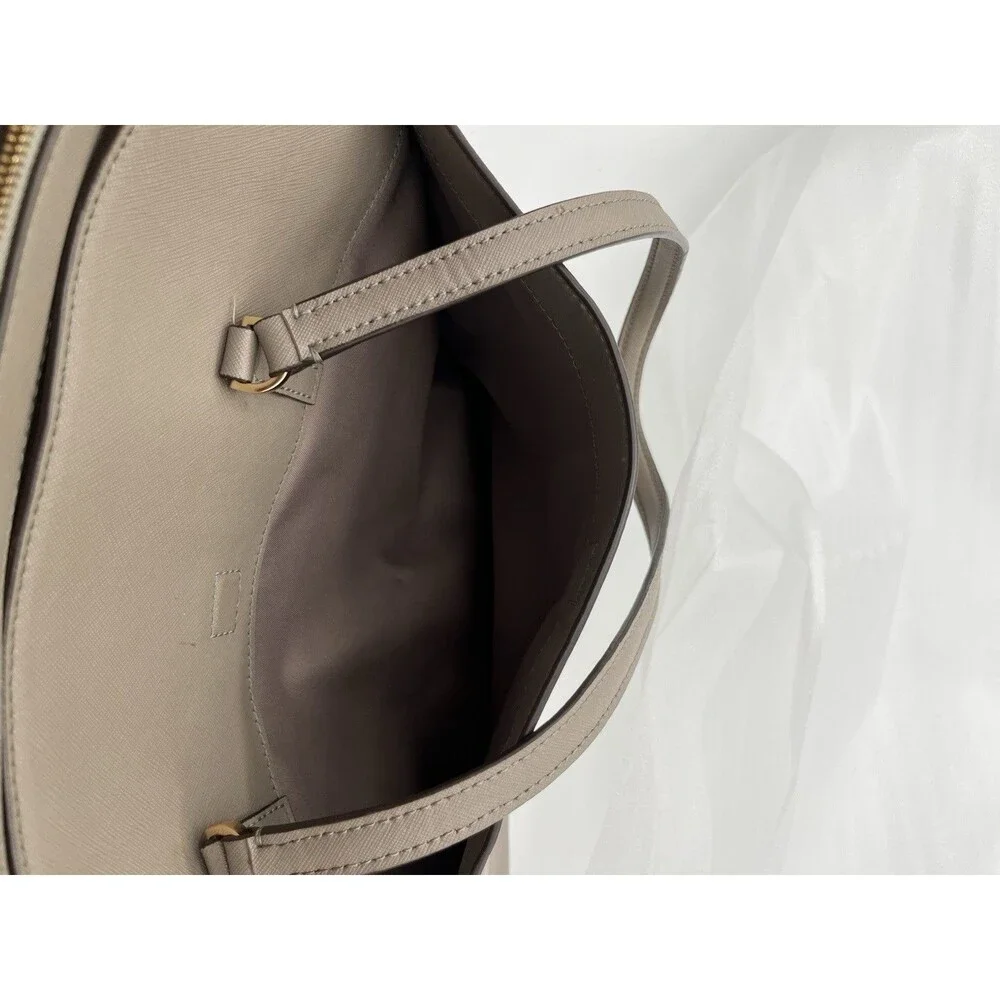 Tory Burch Robinson Tote Gray Heron (gray brown).